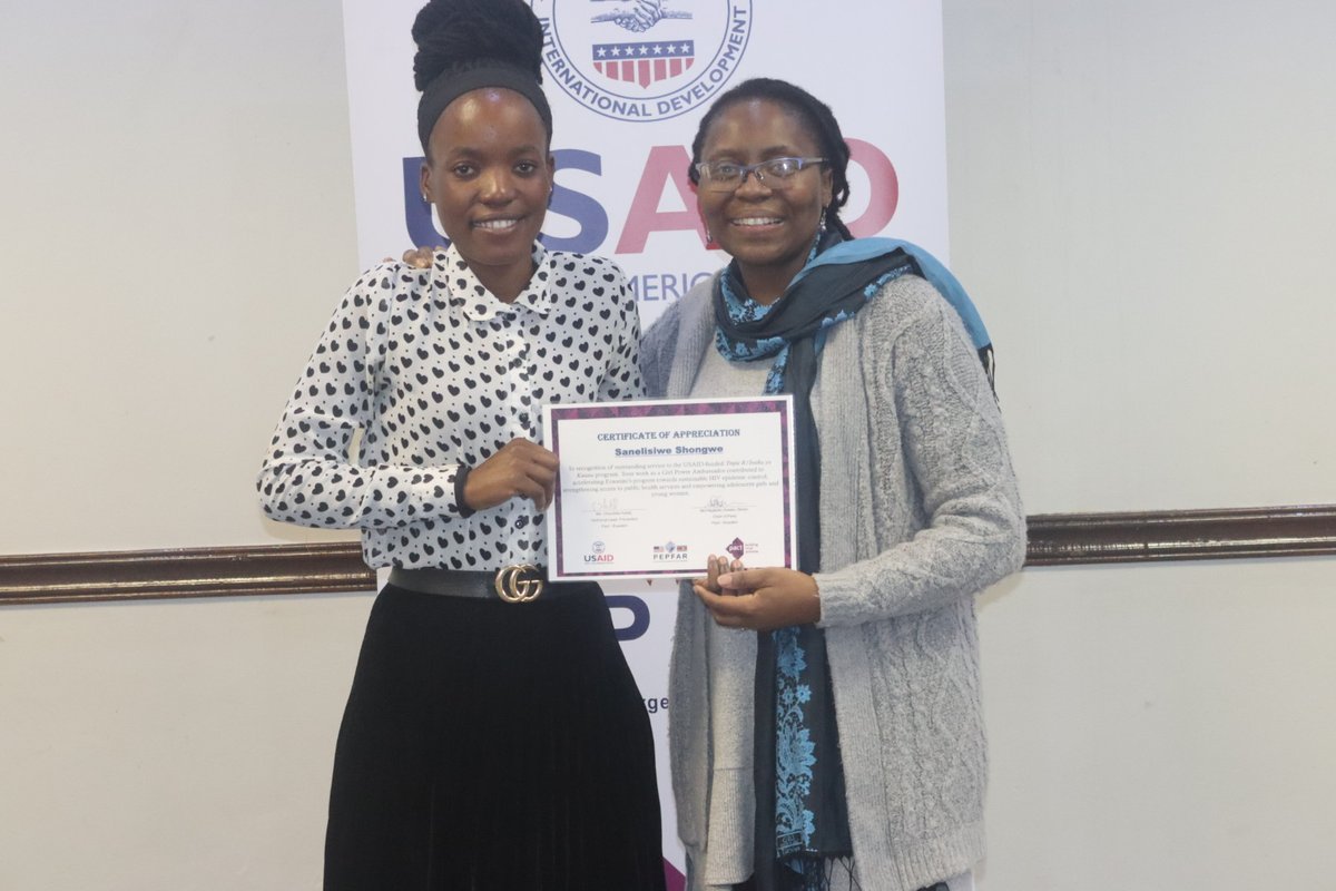 PEswatini's tweet photo. In 2020, the Insika Yakusasa project engaged selected beneficiaries as GIRL POWER AMBASSADORS (GPAs) to assist with service uptake in communities.Yesterday, we celebrated these amazing young women and shared successes, challenges, and recommendations for the future.
@PactWorld https://t.co/esOt5IrV7n