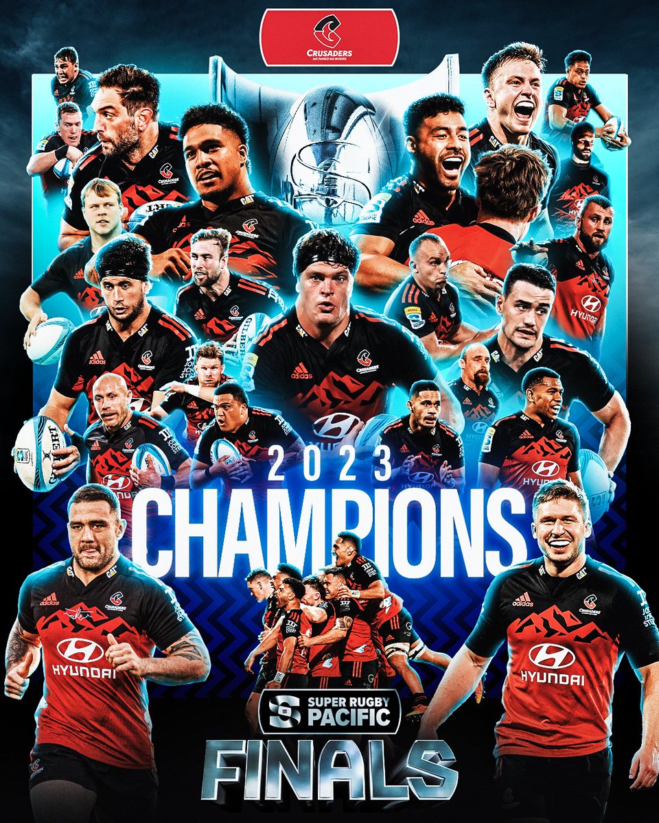 CRUSADERS ARE YOUR 2023 SUPER RUGBY PACIFIC CHAMPIONS!

#SuperRugbyPacific #WelcomeToYourSuperStage #CHIvCRU