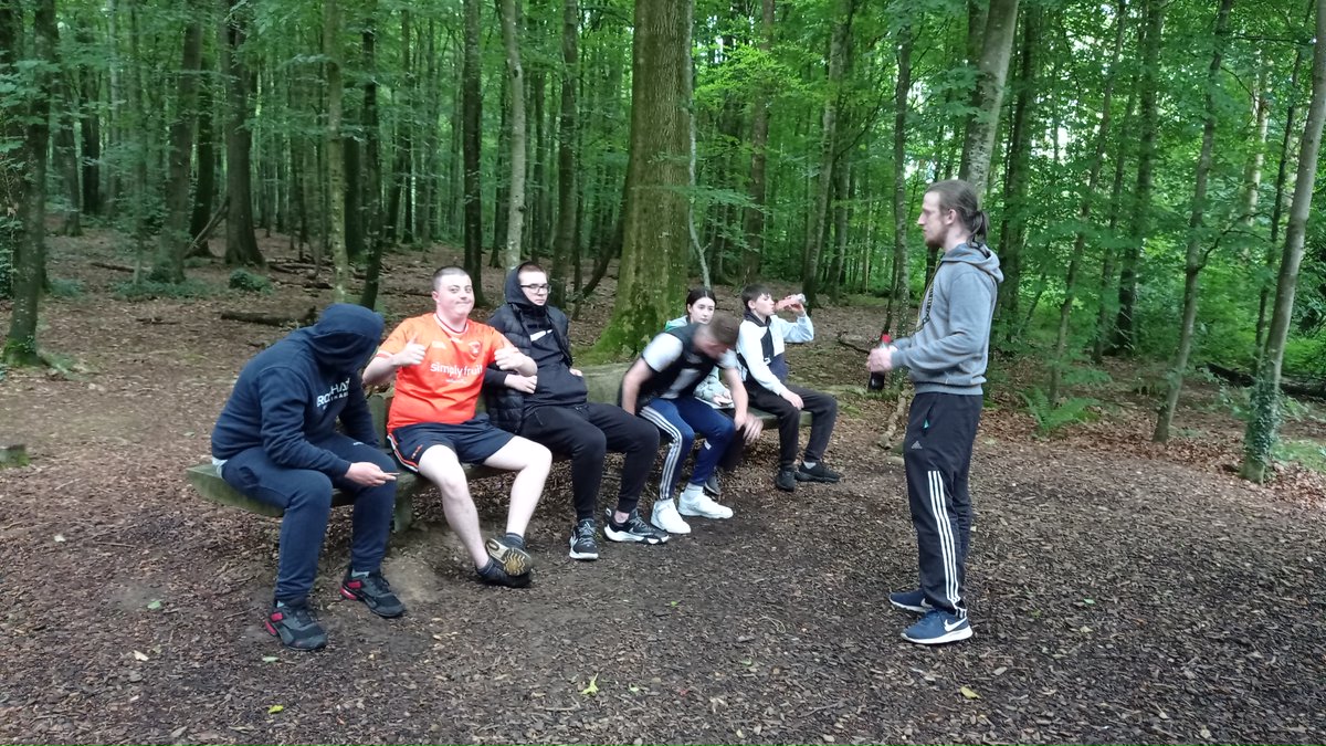 St Patricks Youth Club on the assault course in Gosford park