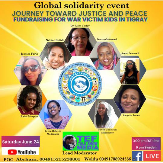 Zemzem50468559's tweet photo. Please join us for the Global solidarity event . A journey towards justices and peace. 
Your support will be appreciated and thank you for those supported us last week. Much appreciated. https://t.co/4AGWbau0UW