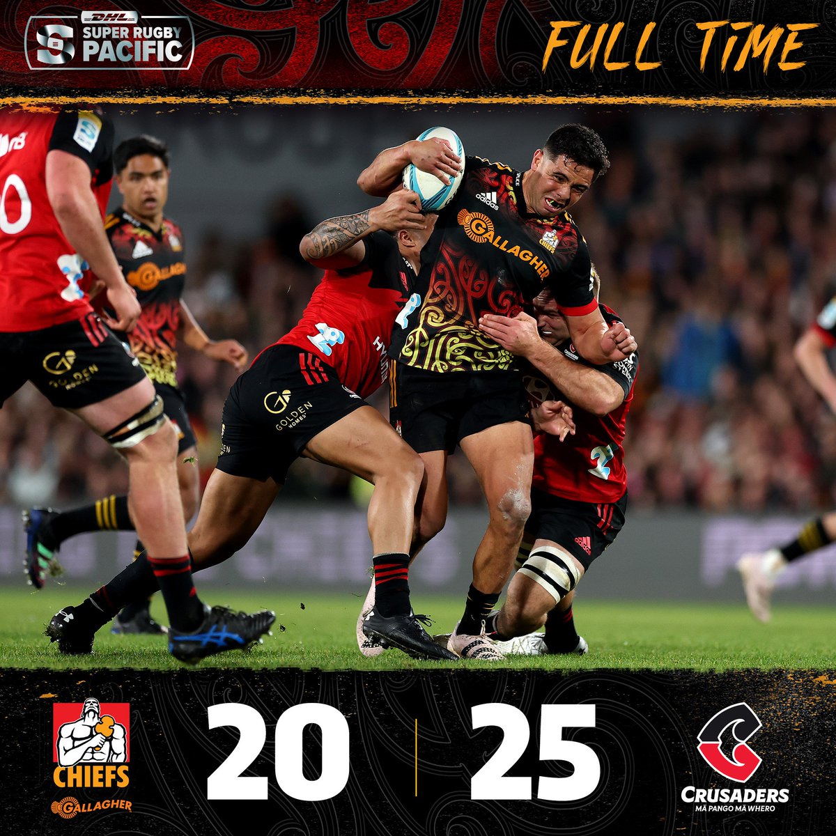 ChiefsRugby's tweet photo. Hard fought till the very end but congrats to a classy crusaders side. We will be back in 2024 chiefs Whānau.❤💛🖤 https://t.co/29T99bgw9M