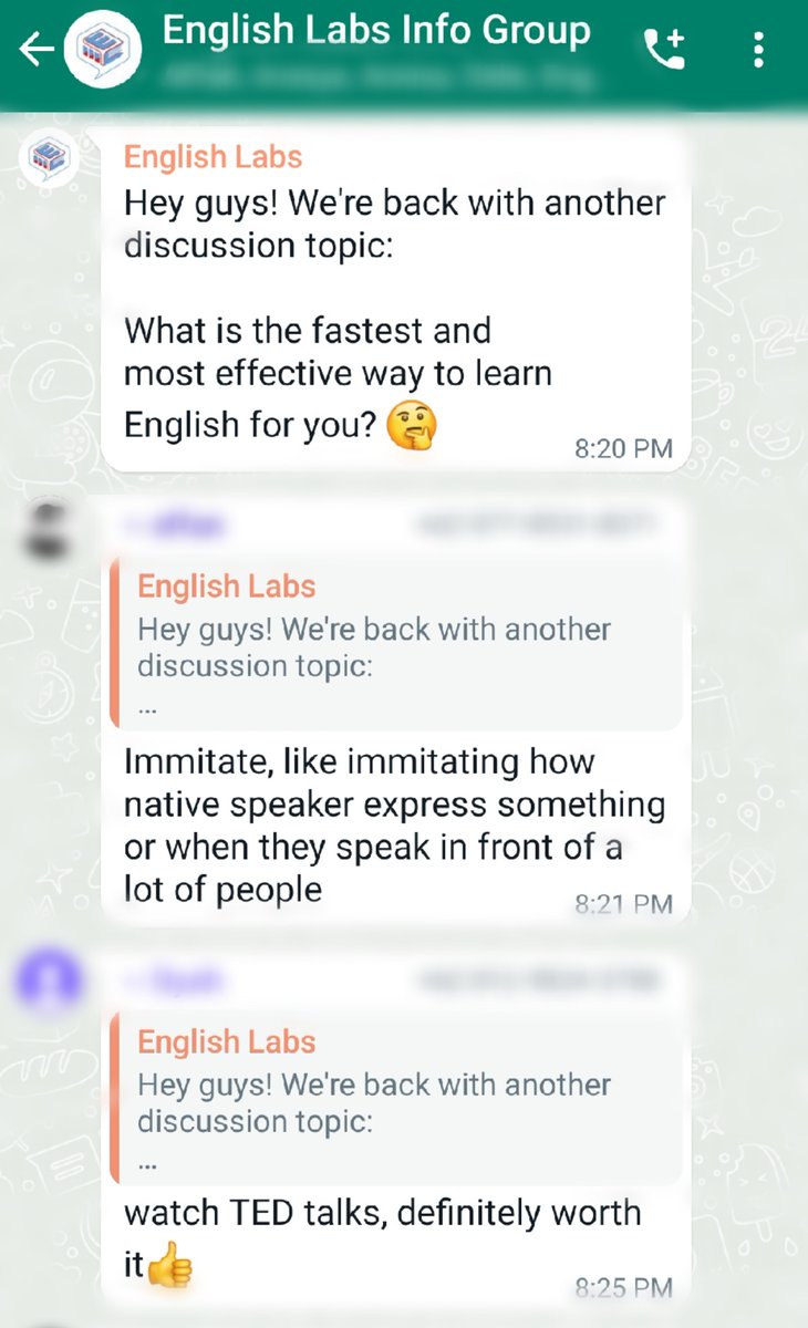 EnglishLabsID's tweet image. GRUP BELAJAR BAHASA INGGRIS GRATIS!

”Pengen belajar bahasa Inggris, tapi ga punya temennya nih.”

Yuk join English Labs Info Group! Bakal ada aktivitas yang menarik loh di setiap minggunya 🤩

Scroll down untuk tau cara joinnya 👇🏻