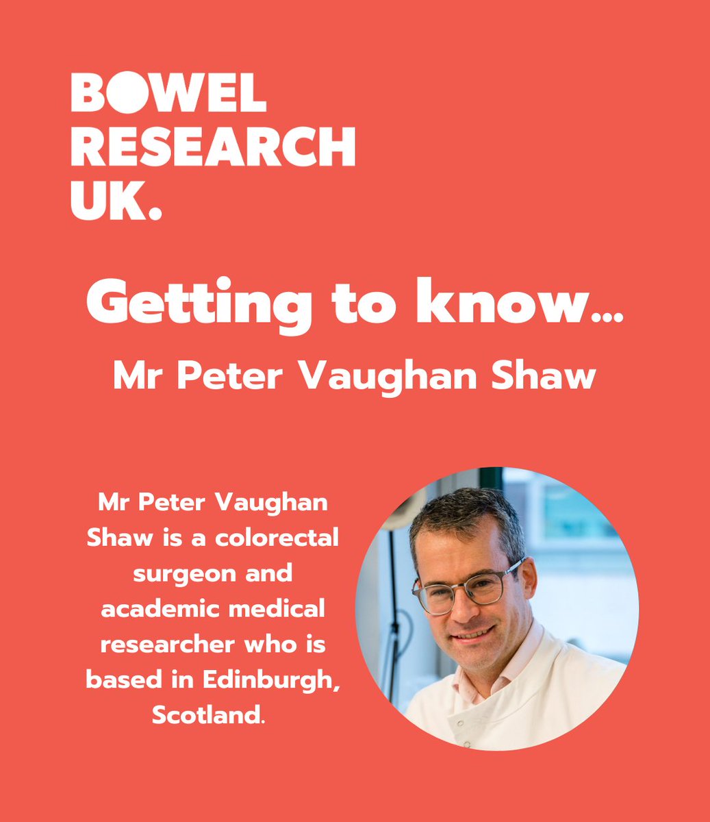 Get to know Mr Peter Vaughan Shaw: bowelresearchuk.org/about-us/getti… Since completing his PhD on Vitamin D and bowel cancer in 2018, Peter has continued to investigate the role the vitamin plays in tumour suppression and its potential to improve survival rates after surgery. #Research