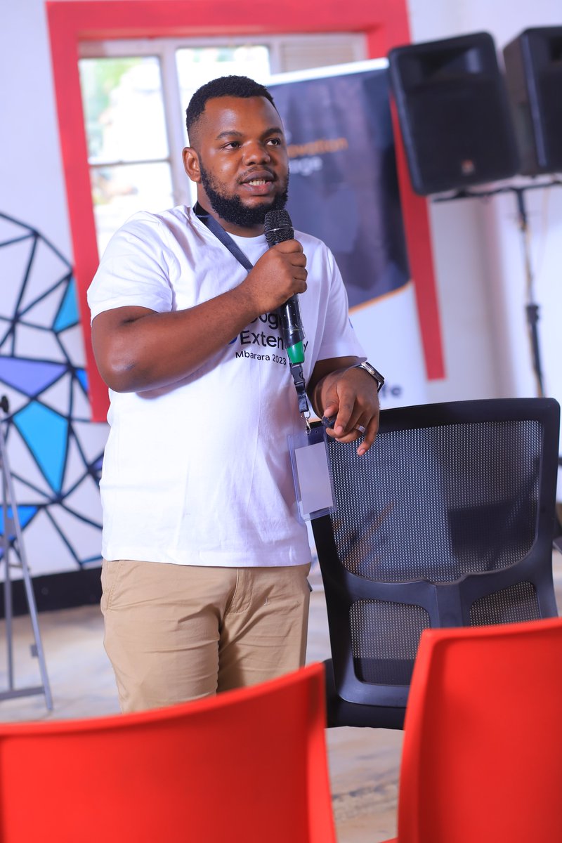 GDGCloudMbarara's tweet photo. Earlier on, our Community Organizer @WesKambale gave a Google I/O Extended & Community keynote at #IOExtendedMbarara23. He gave a brief history of Google I/O & why communities like ours host the extended versions. He also introduced our key partners: @WithPropel & @TheVillageUG. https://t.co/6L6gZkmgBQ