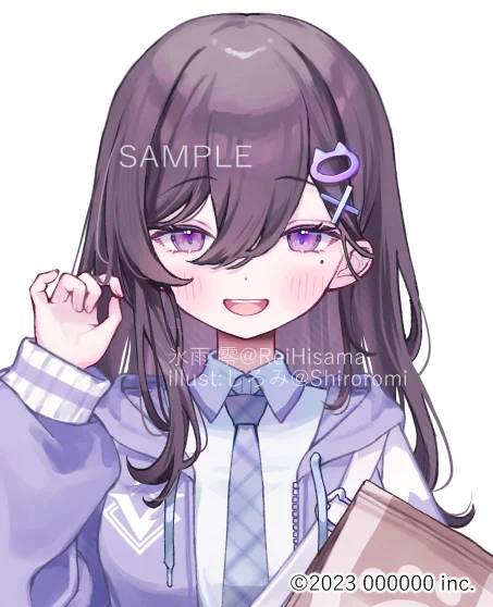 【お仕事】V立はためた学園所属、氷雨零さん( #ReiHisama )のお姿を担当させていただきました。よろしくお願いします!