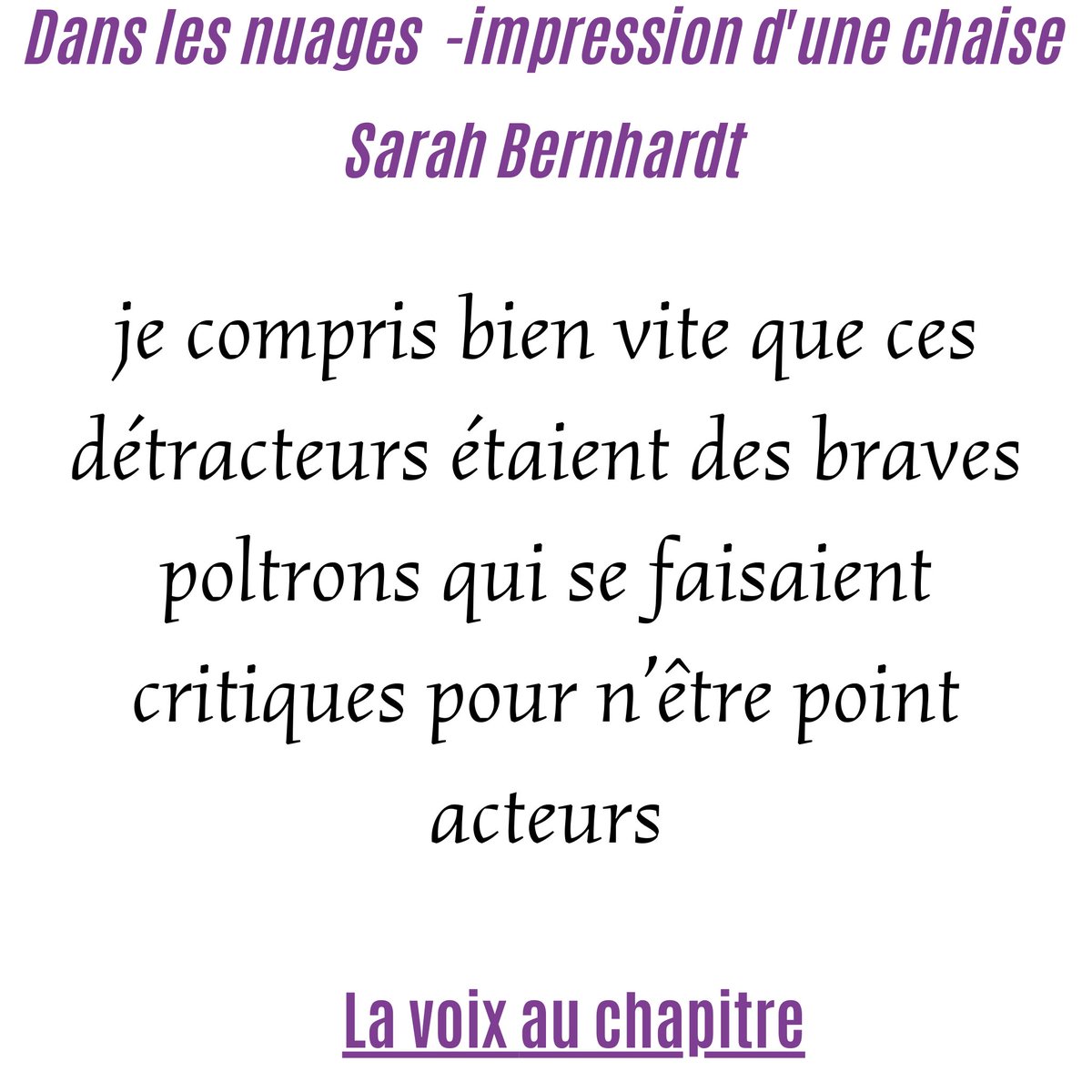 meribs's tweet photo. 📢 Nouvel épisode de #Lavoixauchapitre 🎧 Première star mondiale, Sarah Bernhardt se dévoile dans une nouvelle fantaisiste et pleine d'humour. À écouter sur Apple Podcast ou Spotify 🌟 #podcast #lecture https://t.co/xWbSopYhYN