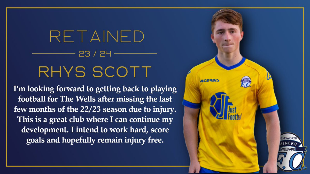 📝 RETAINED 📝

Rhys Scott will return for the upcoming season!

Another young BTEC lad who showed how capable he was with velcro feet and pace before his injury. Another one the Wells fans can’t wait to see return to the pitch!