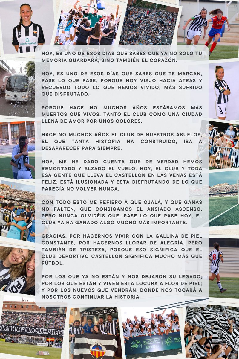 miri_prades8's tweet photo. Continuemos la historia. Hoy, mañana y siempre.  Gracias por permitirnos vivir esto y de esta manera @cdcastellon 🫀🦅. Thank you so much @haralabob @jodders71. Pase lo que pase, siempre. #PPO https://t.co/AgRUnqx8si