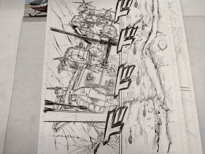 今日にはペン入れ終わらせないと… 