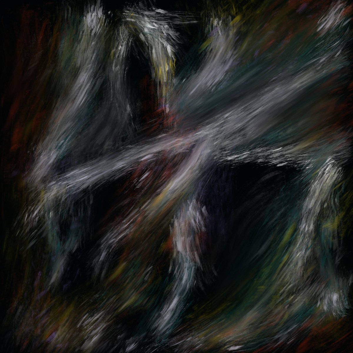 ideasrex's tweet photo. One of my creatures, emerging from the darkness of subconscious, it is very skeletal and moving with the line of life, three dimensional world which we are still learning about but our method of perception is often times one dimensional. #ideasrex #irinaideas #digitalpainting https://t.co/lEZr7WcJ9q