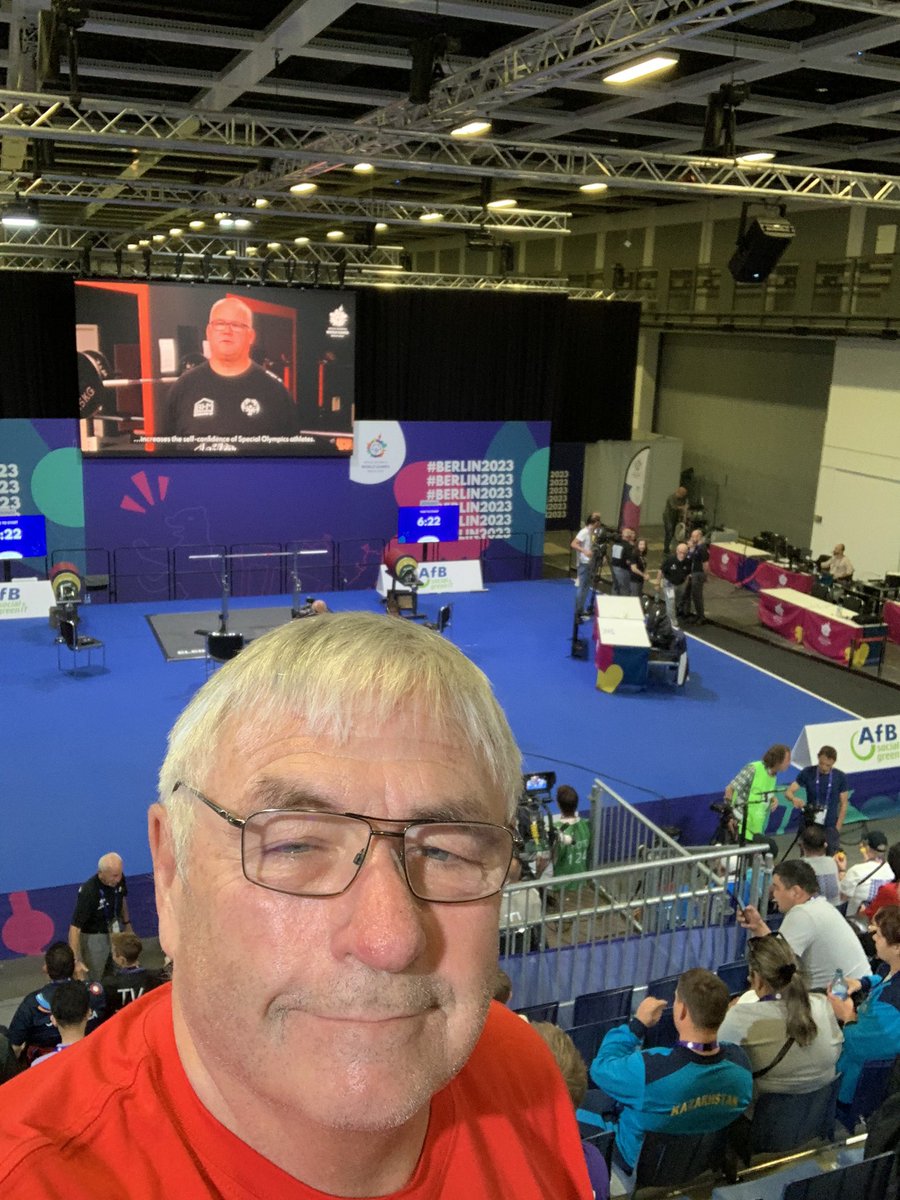 Ryan Kealey of Clearwater BC is about to compete in power lifting at the Special Olympics World Games in Berlin Germany #SpecialOBC. #SpecialOlympicsWorldGames2023
