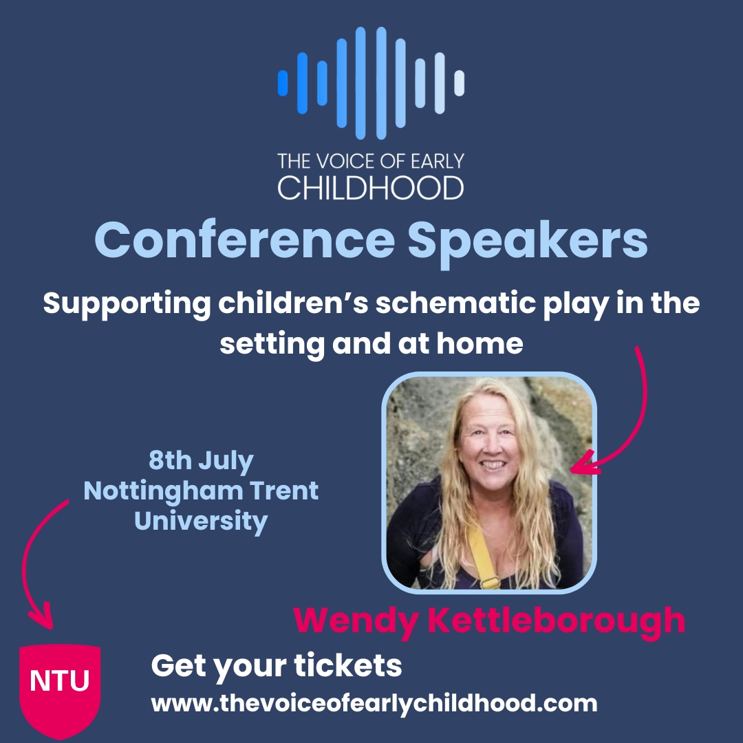 Let's talk about children's #schemas 🪀

Hear Wendy Kettleborough @WKettleborough speak at The Voice of Early Childhood Conference on the 8th July 💭⁠ 

To secure your tickets visit 👇🏼

eventbrite.co.uk/e/the-voice-of…
⁠
#EYFS #EarlyYearsConference #TheVoiceOfEarlyChildhood #EarlyYears