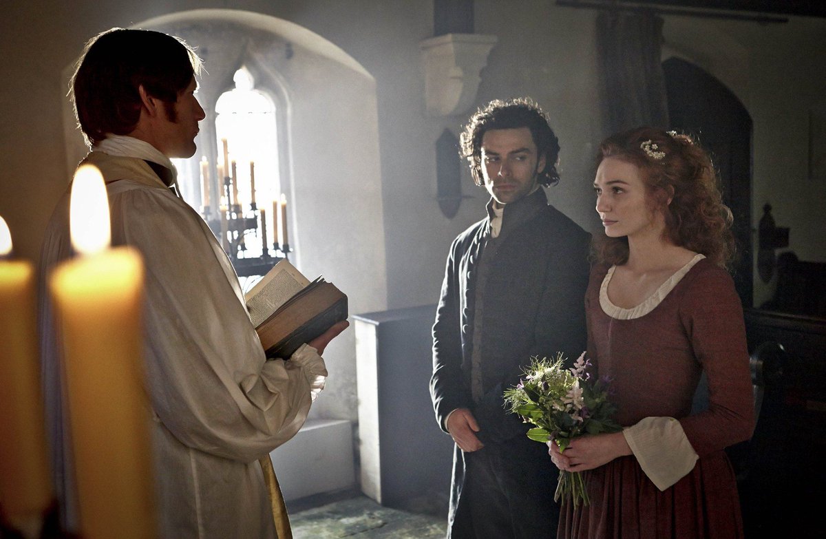 Ross and Demelza marry on this day, 24th June, 1787. #AidanTurner #EleanorTomlinson #Poldark