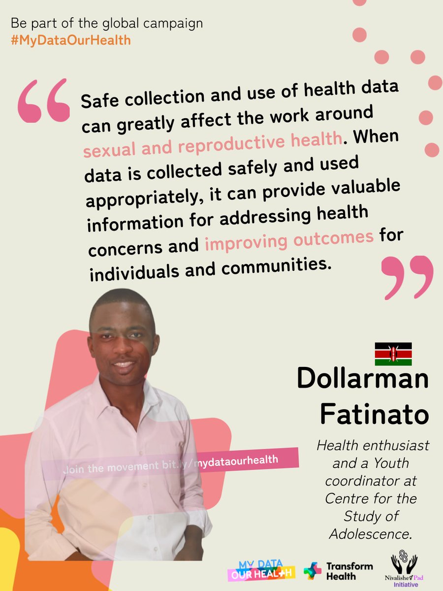 There is a huge correlation between health data and sexual and reproductive health. Safe collection of health data improves outcomes in sexual and reproductive health. 

@NivalishePadKe @CreativesMiabi 

#MyDataOurHealthKE #SRHR #Telegram #Titanic