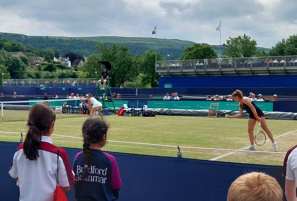 Inspiration in action as our Year 4 children enjoyed an afternoon at the @atptour Ilkley Trophy yesterday. #tennis #BGSfamily @BGS_tennis