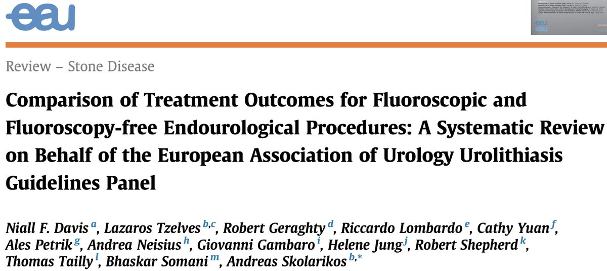 R U Fluoro-Free. Is this the new Mantra in Endourology. Evidence from EAU GL panel. Low risk of needing Fluoro in most. @SkolarikosAndre @nialldavis2001 @RobertGeraght16 @lazarostzelves @HeleneJung3 @thomastailly @LombardoUrology @Uroweb @UrowebESU @eulis_uroweb @EauPatient