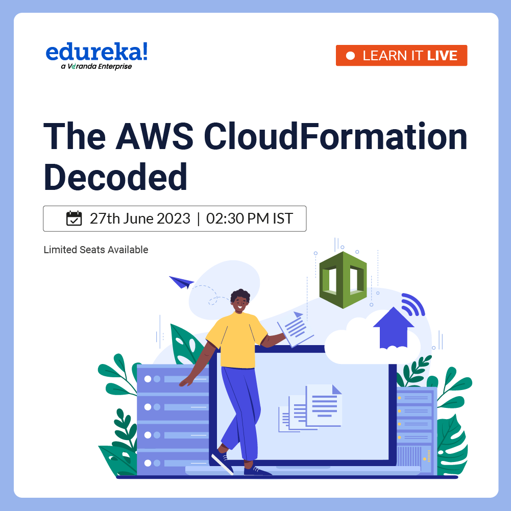 edurekaIN's tweet image. Unleash the power of AWS CloudFormation. FREE Webinar @ bit.ly/3r5VINC.
Register Now!
:
#edureka #learnwithedureka #webinar #FREE #freewebinars#LearningTogether #upskilling #onlinenlearning #onlinecertification #coding #programming #programmers
#AWS #CloudFormation