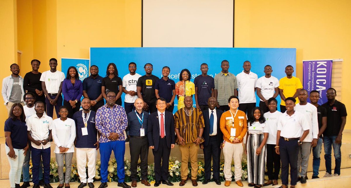 exploregh's tweet photo. Thrilled to announce the success of the @UNICEFStartups lab's Demo Day and Graduation Ceremony! Congrats to the exceptional startups for their amazing pitches. Partners; @UNICEFGhana, @koicagh and @MESTAfrica. Keep driving entrepreneurship and innovation in #Ghana ๐ค #exploregh https://t.co/63k3V7oZWv