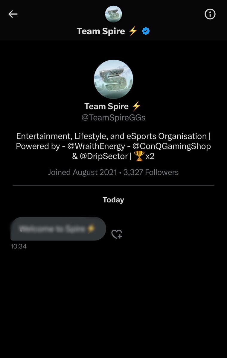 TeamSpireGGs's tweet photo. The first 2,000 people to interact will receive this message⚡️ https://t.co/BYnv9u2PrH
