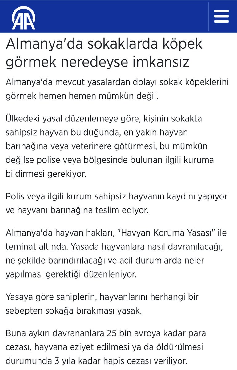 Avrupa’da sokak hayvanları uyutuluyor diyenler, bunu fırsat bilip CB Erdoğan düşmanlığı yapıp ülkede kaos körükleyenler ve onların tezgahına düşenler:
1- Avrupa’da asla katliam yapılmadı. İnsani ve vicdani bir yaklaşımla, zaman içinde çözüldü. 
2- Hollanda, Almanya, Fransa vs…