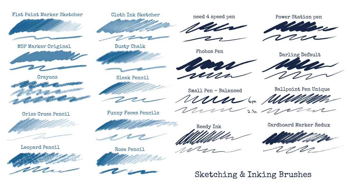 data_bu's tweet photo. Variety Brush Pack for Clip Studio Paint
무료 클립스튜디오 브러쉬 팩
https://t.co/tdseAwR4gj
스케치, 채색, 블렌드 등등 다양하게 들어있습니다! https://t.co/FQpKeDlM5B