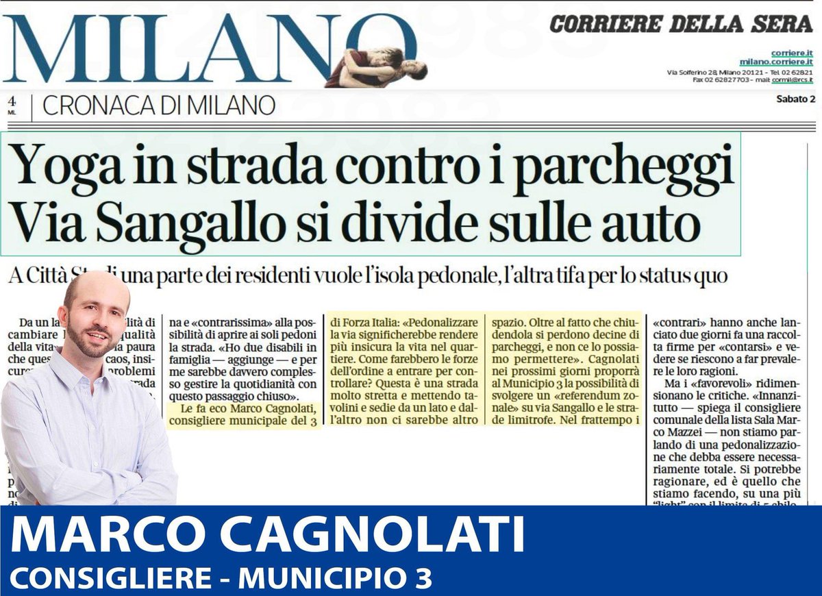 NO alla PEDONALIZZAZIONE di Via #Sangallo

info: bit.ly/42WIkZF

#marcocagnolati #cagnolati #pedonalizzazione #ViaSangallo #bivacchi #sicurezza￼ #mobilità #riposonotturno #auto #posteggi #postiauto