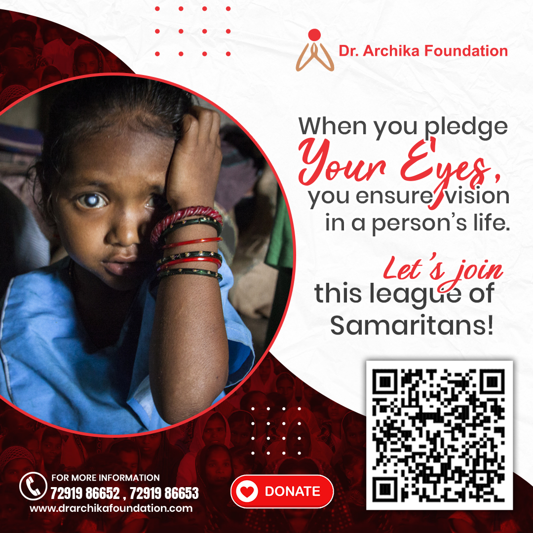 When you pledge your eyes, you ensure vision in a person’s life.

Let’s join this league of Samaritans!

 ☎ 7291986652
 ☎ 7291986653

Visit Official Website : drarchikafoundation.com
.
#drarchikafoundation #drarchikadidi  #charity #nonprofit #donate #donatenow #donatetoday