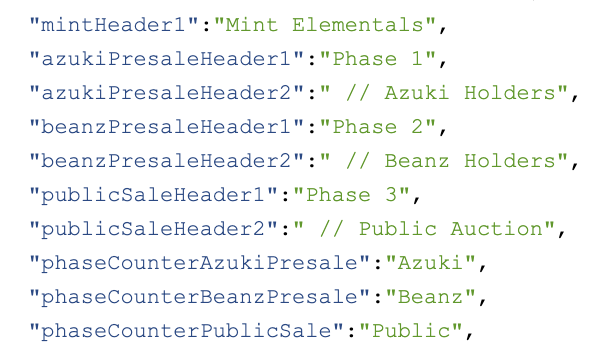 dingalingts's tweet photo. Found some interesting code in the latest @Azuki website update for Elementals so I thought I'd write up a quick thread 🧵

First of all, it looks like there are 3 phases for the mint

1) Azuki Holders
2) Beanz Holders
3) Public Dutch Auction

(1/4) https://t.co/tUfjZW2Sv2