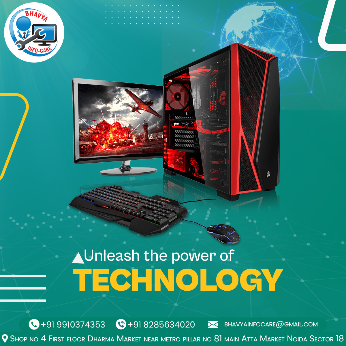 BhavyaInfoCare's tweet image. Get your computer running smoothly again at Noida&apos;s finest computer repair shop! Expert technicians, prompt service, and affordable prices. #NoidaTechExperts #ComputerRepairNoida #QualityService #AffordablePrices #TechSolutions