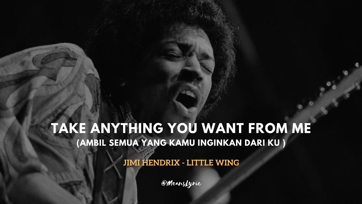 MeansLyric's tweet photo. Take Anything You Want From me
@JimiHendrix 
#MeansLyric #DreamTheater #90s #90smusic #rockmusic #metal #viral #trending #FYP #music #RayuanPerempuanGila #TheSimpsons #BEMUI #Wagner #LunaMaya #IYASAYANGKU #Putin #ISTRIKUGISELLE #LDII #โอมนนน https://t.co/bBZytZFGTO