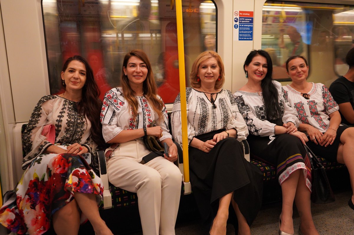 laurapopescumfa's tweet photo. Celebrating in London the Romanian Blouse Day - Ziua IEI, together with part of the @ROEmbassyLondon team.
Proud to wear and promote our wonderful 🇷🇴traditional blouse, part of UNESCO`s List of the Intangible Cultural Heritage of Humanity.
#ZiuaIEI
@MAERomania https://t.co/96JjHC240t