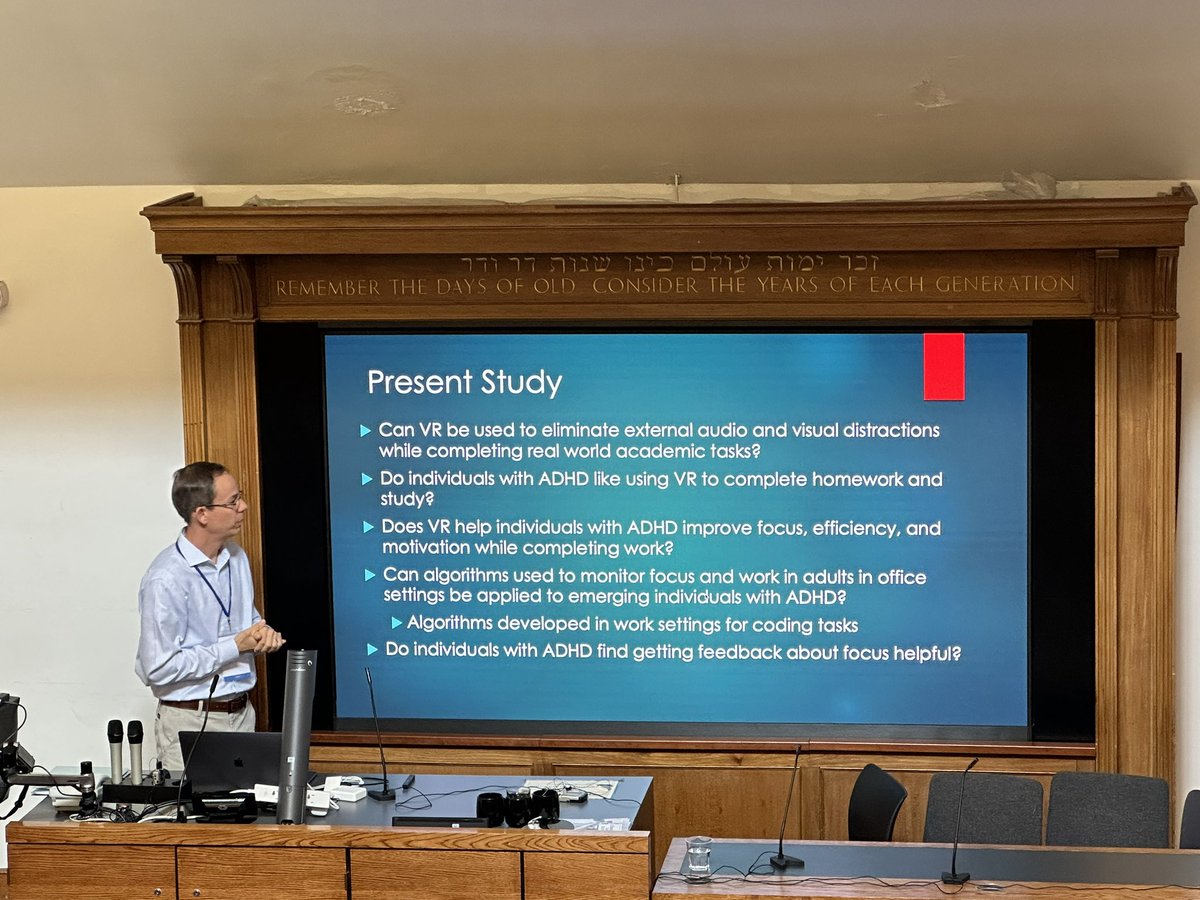 Josh Langberg and team are using VR to target focus in college students with ADHD #isrcap2023 <a href="/ucl/">UCL</a>