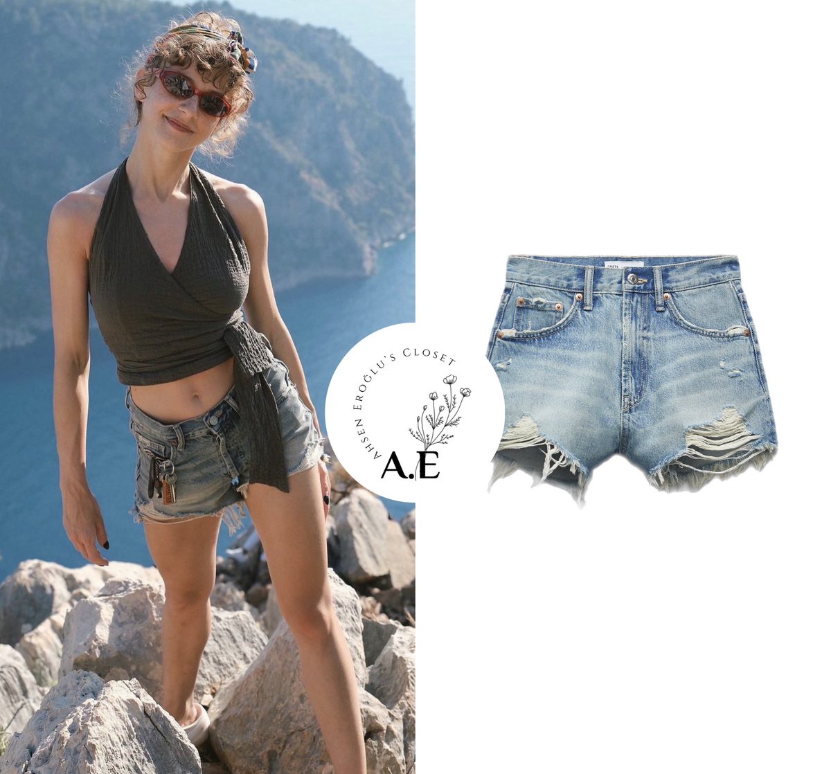 AhsenCloset's tweet photo. June 23rd 2023 —— Ahsen via Instagram 💚
—— 
Ahsen uploaded a few new pics in which she stuns in her Polo Ralph Lauren Cropped Linen Halter Top ($248) &amp; Zara’s High Rise Curved Shorts ($39.90).. 

#ahseneroğlu https://t.co/bzhm3IrUJB