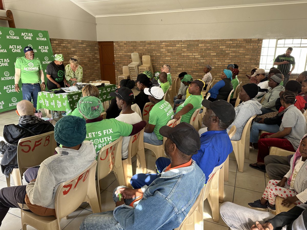 AtholT's tweet photo. ActionSA has launched its second branch in Kouga. Ward 1 has been ready to launch for months &amp; they have just elected their chairperson Ernest Matiwane. He &amp; his branch were delighted with his election. ⁦@HermanMashaba⁩ you’ve started something in SA! We are going to FIX SA https://t.co/oHC4JXDDud