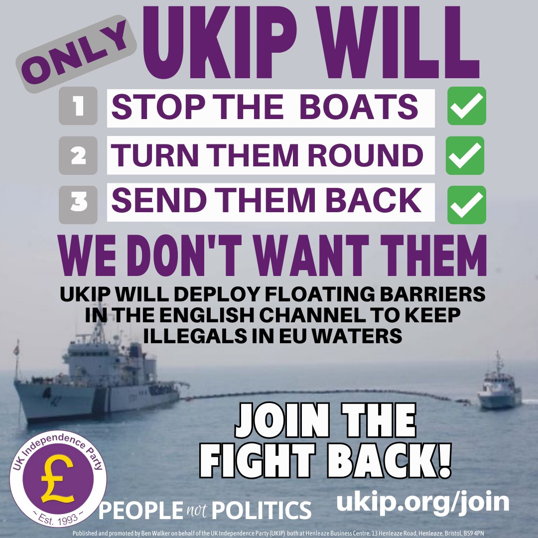 The #Tory government's mistake is to let illegal immigrants enter our country. We would never do that. #UKIP's nautical barriers will stop the boats, turn them round and send them back. 

#JoinUKIP #VoteUKIP