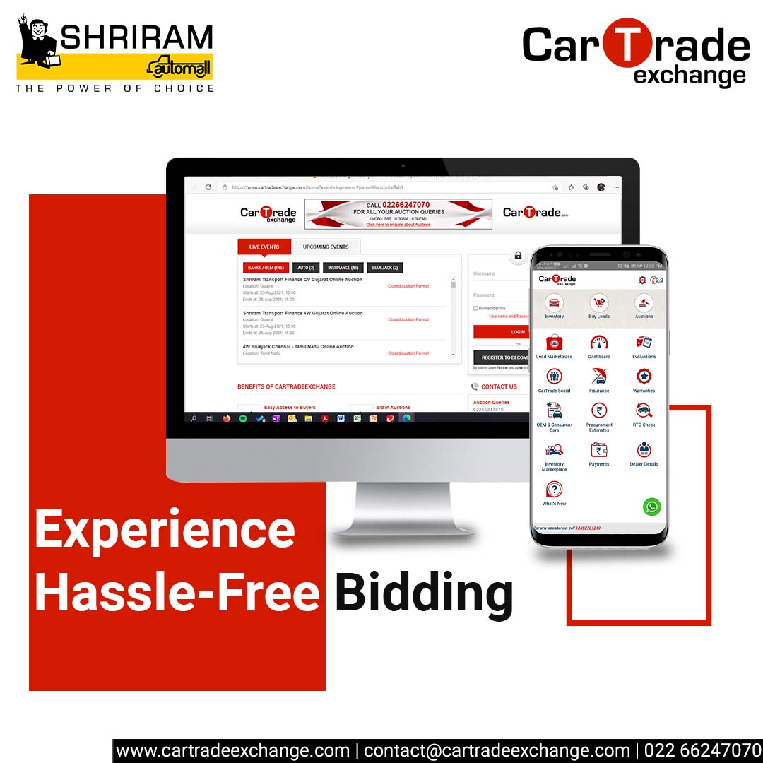 ShriramAutomall's tweet photo. CarTradeExchange brings a hassle-free online bidding experience for used Vehicles and Equipment in one place. Browse thousands of inventory and bid online.
Participate in Online Auctions: https://t.co/CuLxZ9S4HL
#CarTradeExchange #CTE #UsedVehicleAuction #OnlineAuction https://t.co/cIYKU0G9sq