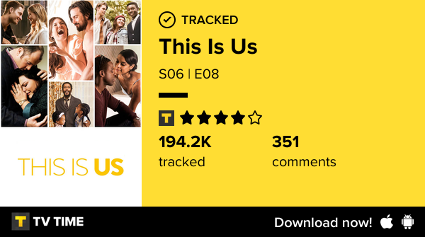 I've just watched episode S06 | E08 of This Is Us! #thisisus  tvtime.com/r/2RGSW #tvtime