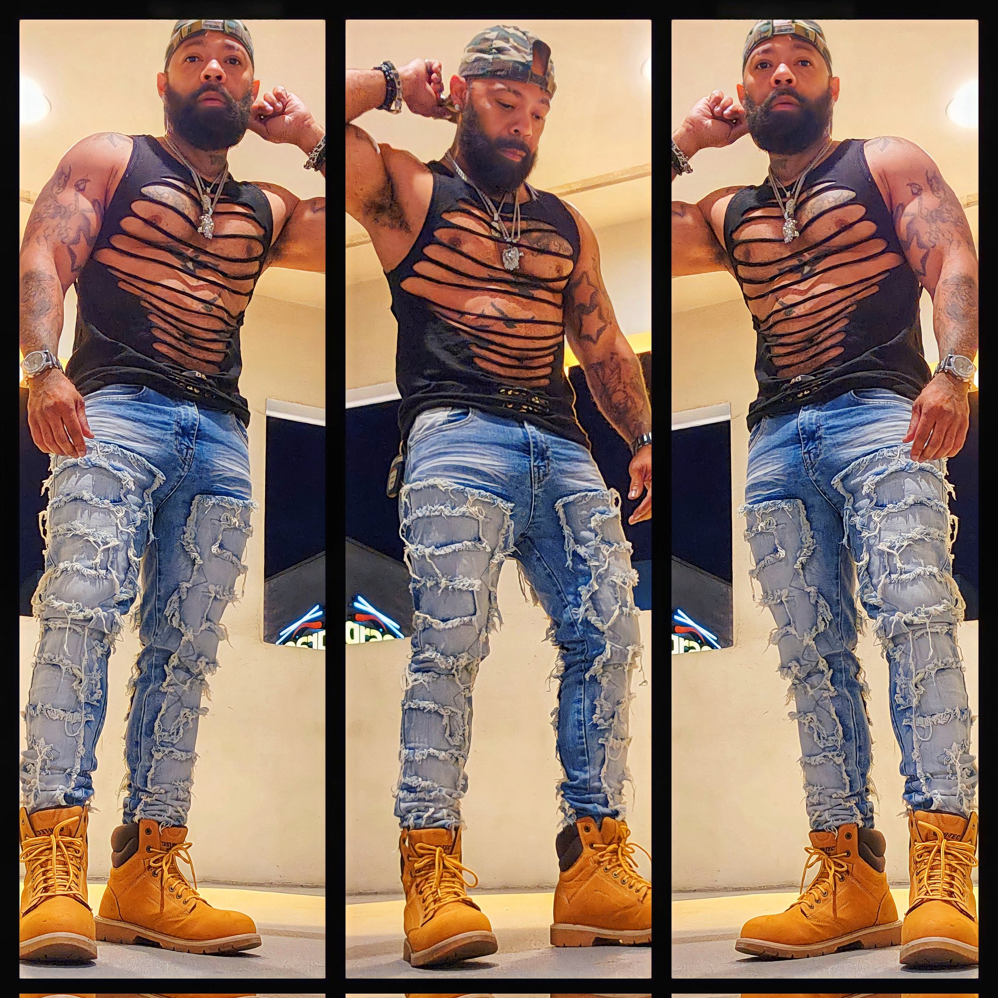Timberland with ripped jeans cheap