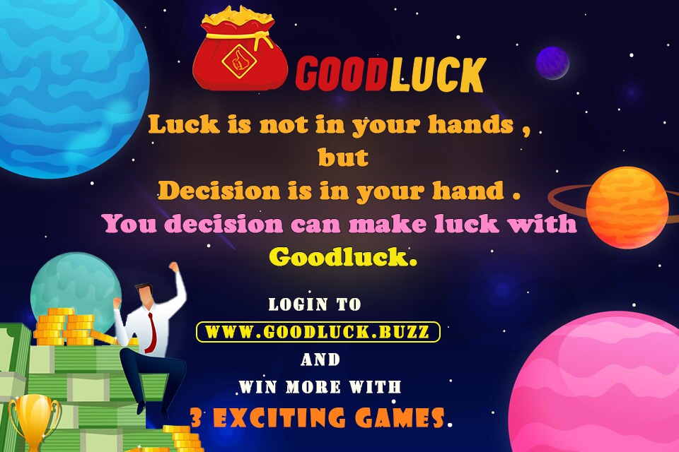 GoodLuck_Games's tweet photo. Play with Goodluck and win 1000 daily for free &amp; get luck.
Login to https://t.co/L4LLx2rvCi. https://t.co/7qVGVbAOrN
