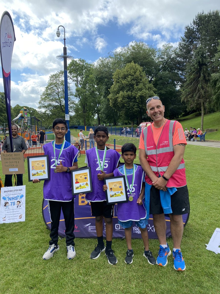 rainbowPLA's tweet photo. Congratulations to Rohit, Rakshith and Phavesh who completed their 25th parkrun @Bradfordparkrun this morning. So impressed with their commitment and attitude. Well done boys. Keep pushing towards your 50th now. #Ambition @parkrunUK https://t.co/LYOVMQOTo2