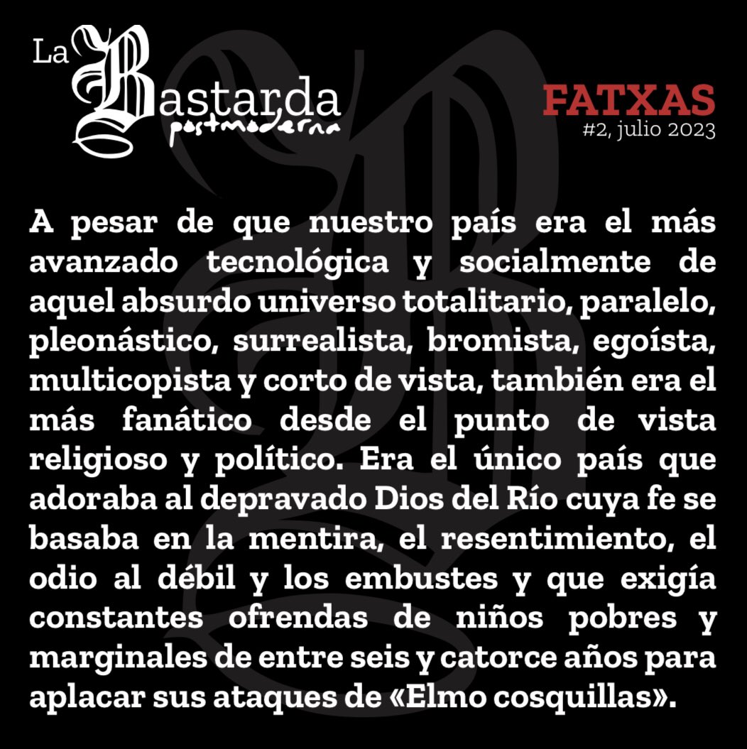 Pues queda una semana para los FATXAS.  #FatxasAreComming💩