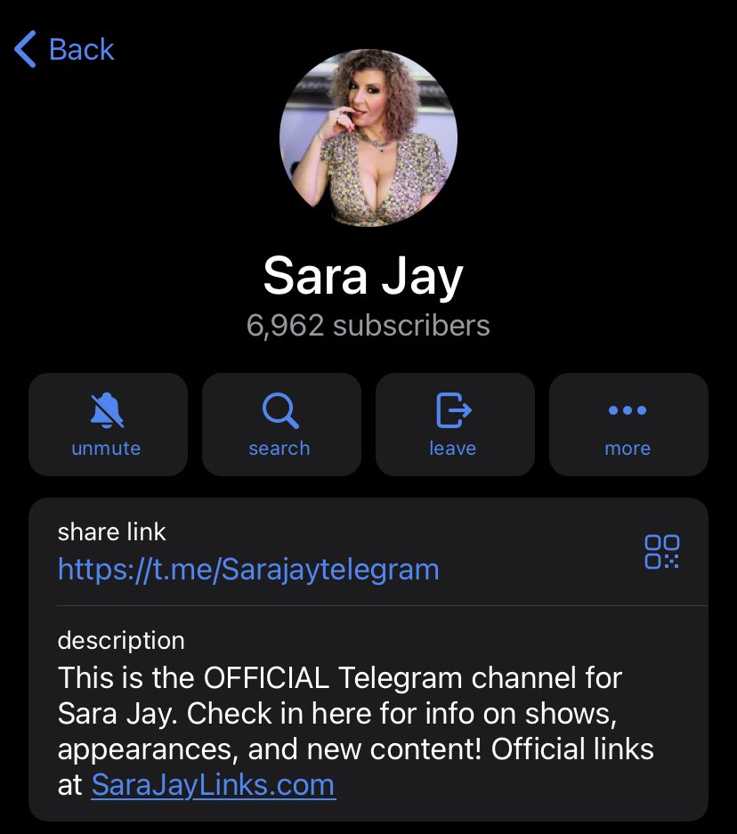 Sara Jay Official on Twitter: "This is my only official #Telegram