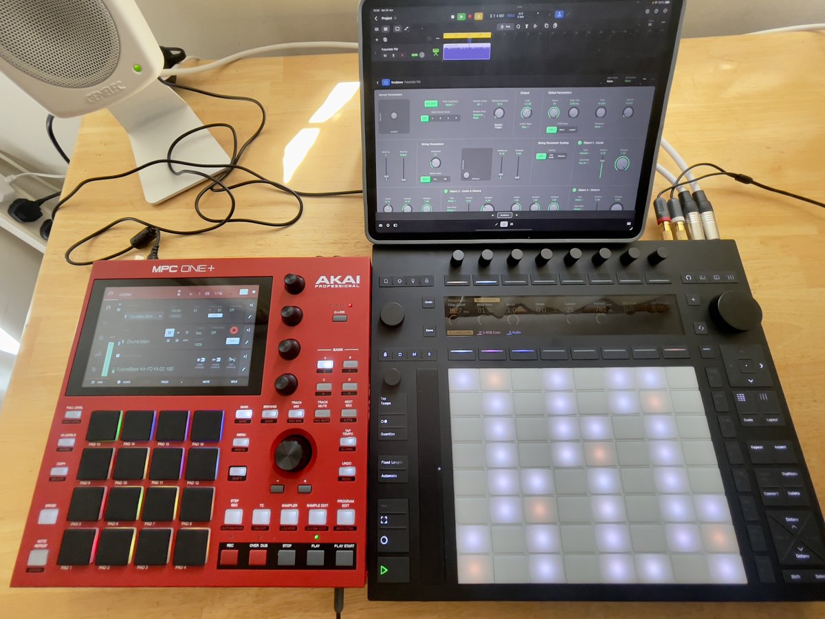 On the review table this morning. #akaimpcone #abletonpush #logicproforipad #electronicmusic #musicproduction
