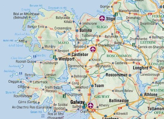 @irishfamineproj Correction: My County Mayo geography was off. Population seems to be centred around the Foxford/Swinford conurbation.

The Manchester/Liverpool of 1911 Ireland!