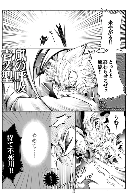 血👹術により オーストラリアに飛ばされた長男柱 🔥柱🍃柱共闘謎漫画(2/2)