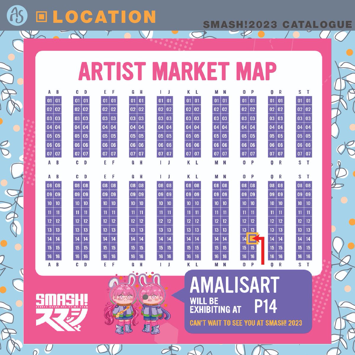 amalisart's tweet photo. ✨ANNOUNCEMENT!✨

 I'll be at SMASH! 2023!!

Find me in Artist Alley at ⭐️Table P14!

See the full catalogue in the thread below for all the pins and stickers I'll be bringing with me! ⏬

#smashcon #sydneysmash #smash2023 #artistmarket #artistalleycatalogue https://t.co/zGeoz5NTLe