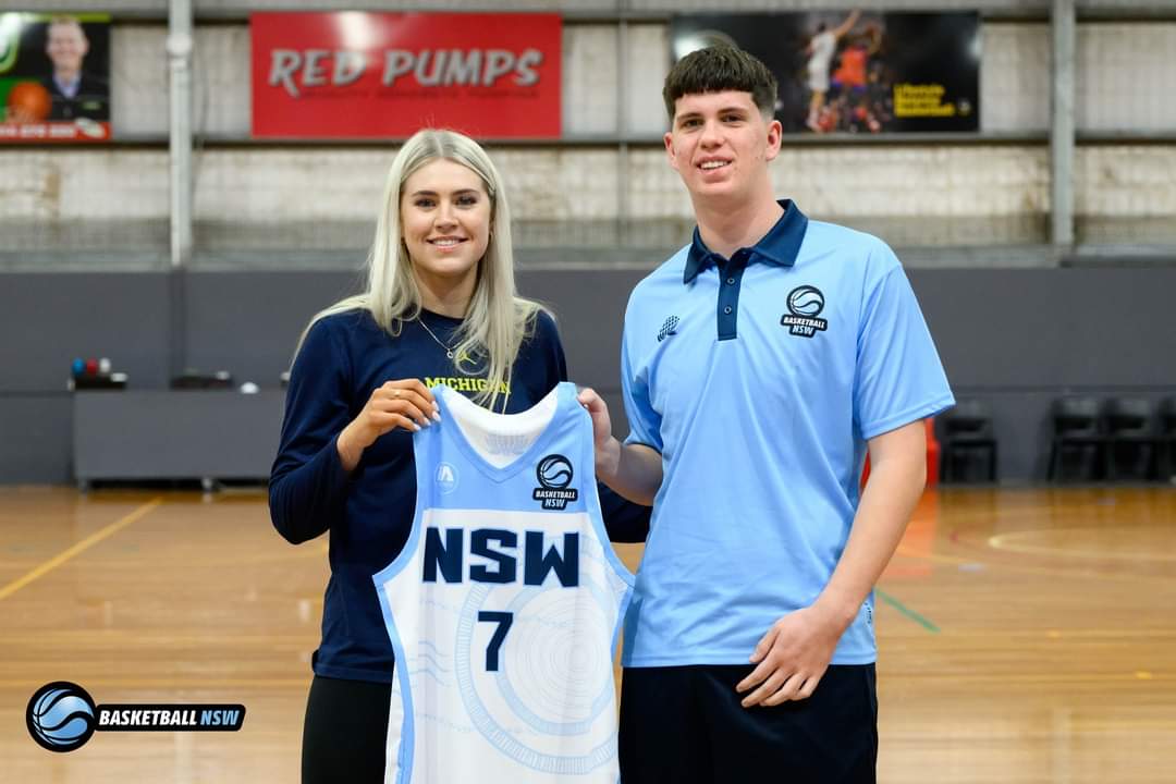 @BasketballNSW @BrodiK2K8 presented with his jersey for the upcoming u16 nationals #wearensw #Perth #footlockerausnationals