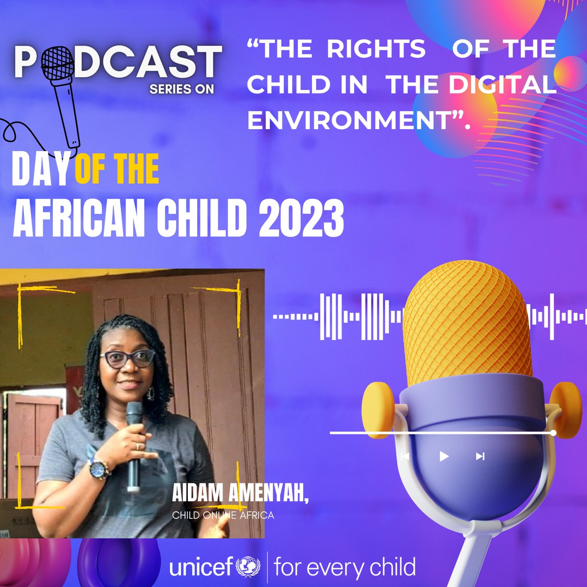 UNICEF_AUOffice's tweet image. Have you listened🎧&amp;amp; watched 🎬our #DAC2023 #Podcast Series? 

Theme: The Rights of the Child in the #DigitalEnvironment 

Watch full episodes 👇
Ep 1-bit.ly/SizolwethuMaph…
Ep 2-bit.ly/Dr-Landry-Tsag…
Ep 3- bit.ly/AfroozKavianiJ… Ep 4- bit.ly/Awo-A-AMENYAH-…

 #OnlineSafety