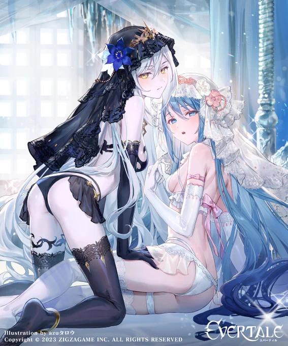 【エバーテイル】(@ Evertale_JPジグザゲーム株式会社様)にて 純雪の花嫁「白雪姫」 描かせていただきました! #エバーテイル #Evertale