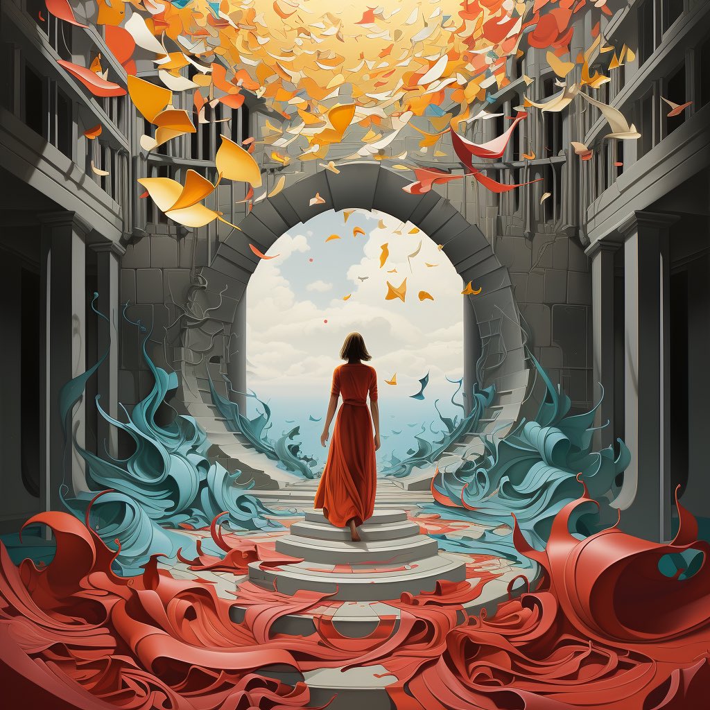 hambahamba01's tweet photo. Uncertain Steps’ 
"Walk away? Bold artwork reflecting self-aware choice."
 #ModernArtwork #UncertainSteps #ArtOfChoice ‘There’s no shame in walking away when the steps ahead are uncertain”. You can also choose to embrace uncertainty! #lifeisuncertain #inspiration #Saturdays https://t.co/MqJbvbB27O